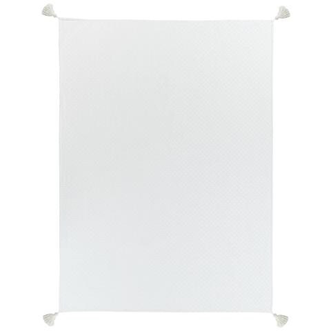 Copriletto Cotone Bianco Sporco 150 X 200 Cm Lindula - Foto 5