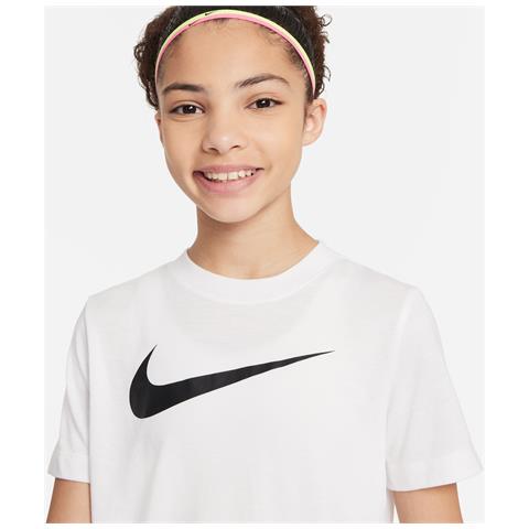 T-Shirt Youth Swoosh Cw6941-100 Bambino Taglia L Colore Bianco - Foto 4