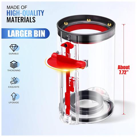 Contenitore Polvere Per Aspirapolvere Dyson V11, V15, Sv14, Sv15, Sv22 - Foto 6