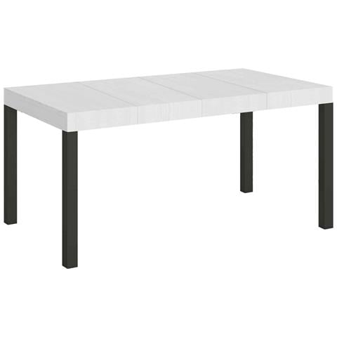 Tavolo Allungabile 90x130/234 Cm Everyday Premium Bianco Frassino Telaio Antracite - Foto 1