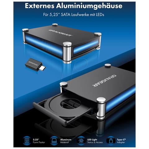 G-5251 Contenitore Esterno di Archiviazione USB 3.2 Colore Nero 5.25" - Foto 2
