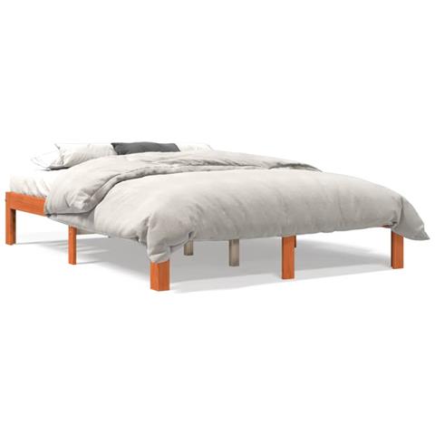 Letto Senza Materasso Marrone Cera 120x190 Cm In Legno Di Pino - Foto 2
