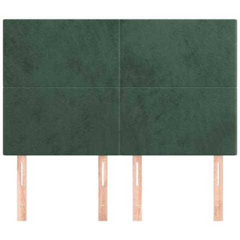 Testiere 4 Pz Verde Scuro 72x5x78/88 Cm In Velluto - Foto 3