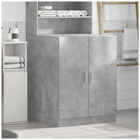 Mobile per Lavatrice Grigio Cemento 70,5x71,5x91,5 cm - Foto 3