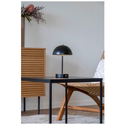 Lampada Da Tavolo Holt - Nero - Metallo - 15x15x25 Cm - Foto 2