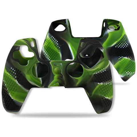 Copertura Antiscivolo In Silicone Per Controller Ps5 Black+green - Foto 2