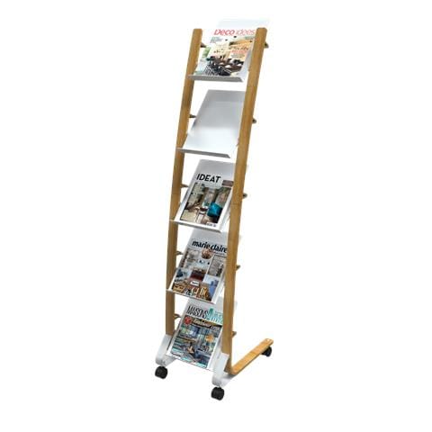 Espositore Mobile Su Ruote Modello Piccolo In Legno - Foto 1