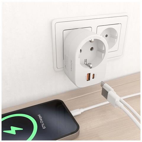 ASPS-1A1C06-W Caricabatterie per dispositivi mobili Universale Bianco AC Ricarica rapida Interno - Foto 7