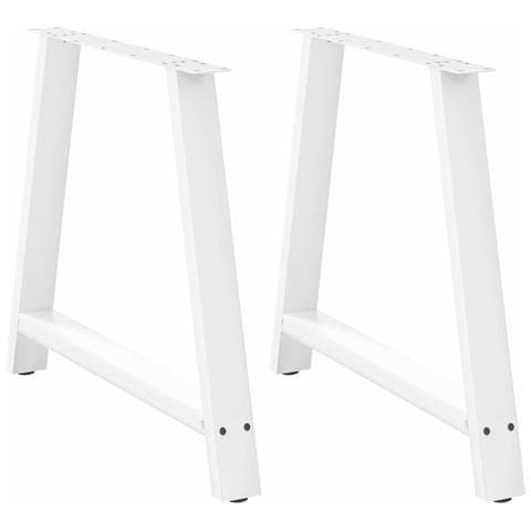 Gambe Tavolino Da Caffè A A 2pz Bianco 90x(72-73) Cm Acciaio - Foto 1