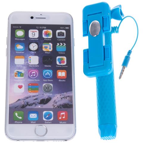 Dam  Mini Bastone Selfie Con Specchio 3x3x13 Cm. Colore Blu - Foto 5