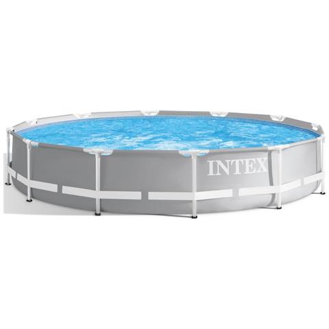 Piscina Fuori Terra - In Giro - 366x366x76 Cm - Grigio - Include Accessori Coordinati Cb85 - Foto 2