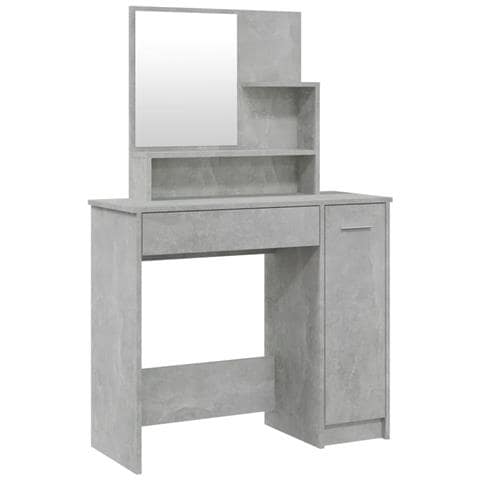 Lusso Casadino -  Toeletta Con Specchio Grigio Cemento 86,5x35x136 Cm - Foto 1