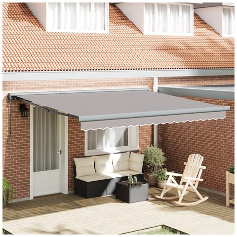 Tendone Retrattile Automatico Grigio Chiaro 400x300 cm - Foto 2