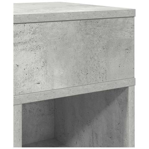 Comodini 2 pz con Cassetto Grigio Cemento 25x31x66 cm - Foto 9