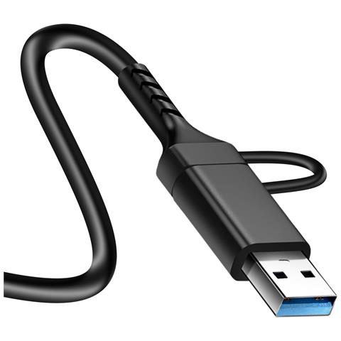 Hub 8 In 1 Lettore Schede Usb E Usb-c Funzione Carica Smartphone, Nero - Foto 2
