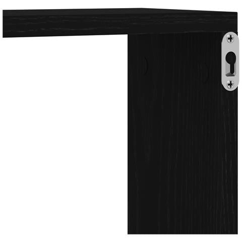 Armadio a Muro  Nero Rovere 90x15x119,5 cm in Legno Ingegnerizzato - Foto 9