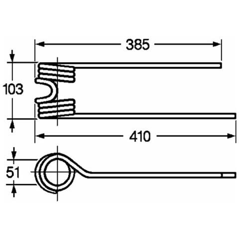 Dente Girello Sx Adattabile Pottinger Filo 9,5 Confezione Da 5 Pezzi - Foto 1