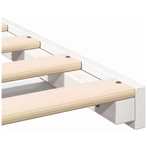 Struttura letto a terra Bianco 180 x 210 cm - Foto 9