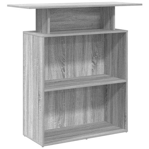 Banco Reception Grigio Sonoma 100x40x104 cm Legno Multistrato - Foto 1