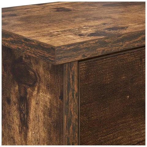 Appendiabiti a muro con lo scaffale Rovere fumo 80 x 20 x 30 cm - Foto 9