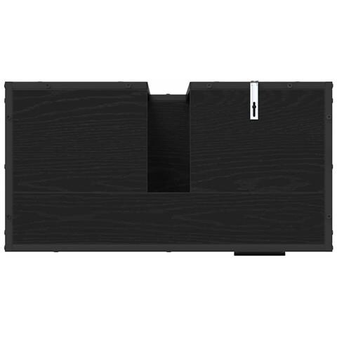 Armadio per Lavabo da Bagno Rovere nero 65 x 33 x 60 cm - Foto 9