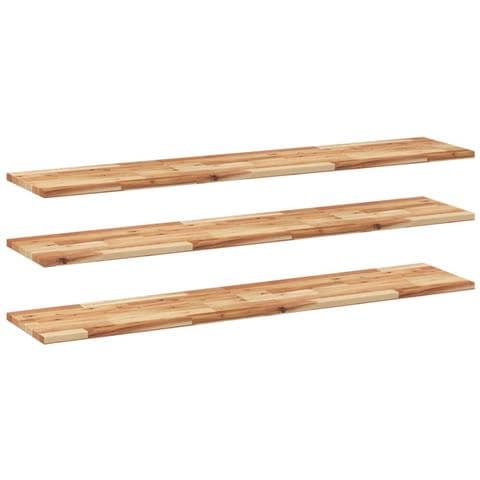 Mensole da Parete 3 pz 120x30x2 cm Legno Acacia Rifinito a Olio - Foto 1