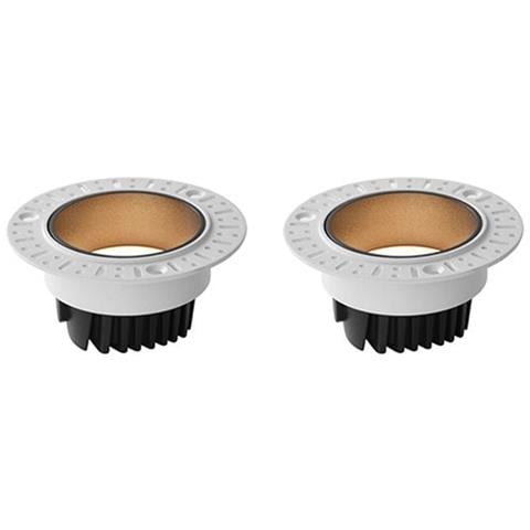 2-pack Faretto Led Da Incasso Bianco & Nero 12w, Foro 75mm, 4000k - Foto 1