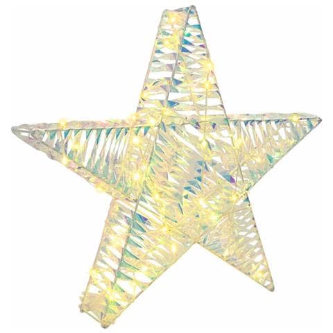 Stella 3D con 50 LED Bianco caldo 55 x 52.5 x 9 cm PET - Foto 1