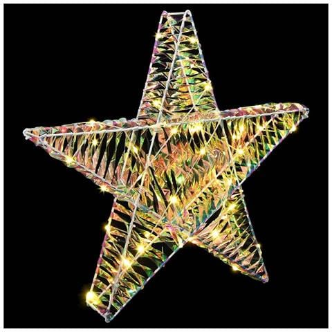 Stella 3D con 50 LED Bianco caldo 55 x 52.5 x 9 cm PET - Foto 2