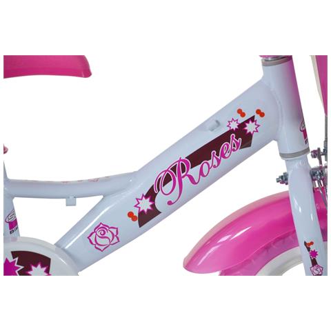 Sch Roses 12'' - Bicicletta Per Bambine (3-5 Anni), Ruote 12'', Telaio Acciaio, Con Accessori - Colore Bianco - Foto 5