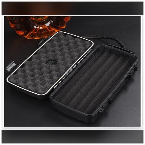 Umidificatore Per Sigari Portatile Impermeabile Con Spugna Imbottita - Custodia Da Viaggio Per 5 Sigari - Foto 2