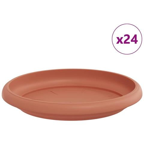 Vassoio Rotondo per Fiori 24 pcs Rosso Mattone Ø 14 x 2 cm - Foto 1