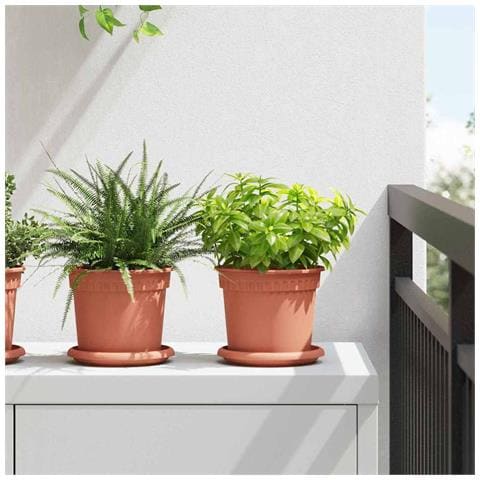 Vassoio Rotondo per Fiori 24 pcs Rosso Mattone Ø 14 x 2 cm - Foto 2