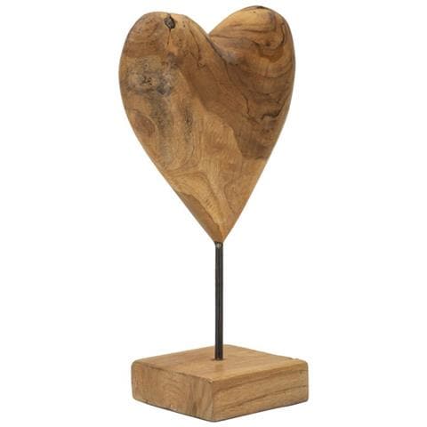 Scultura Dobu Cuore In Teak Riciclato Pezzo Unico - Foto 2