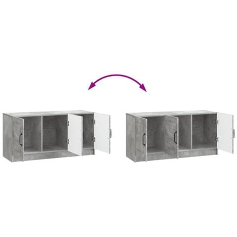Mobile TV Grigio Cemento 99 x 34,5 x 47 cm Legno ingegnerizzato - Foto 9