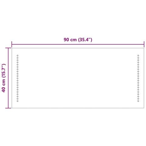 Specchio da bagno LED Trasparente 40 x 90 cm vetro temperato - Foto 9