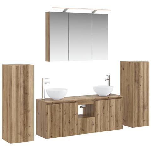 Set di mobili per il bagno 6 pcs Rovere Artigianale - Foto 1