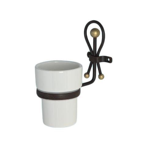 Portaspazzolino in ceramica e ferro battuto lavorazione artigianale - Foto 2