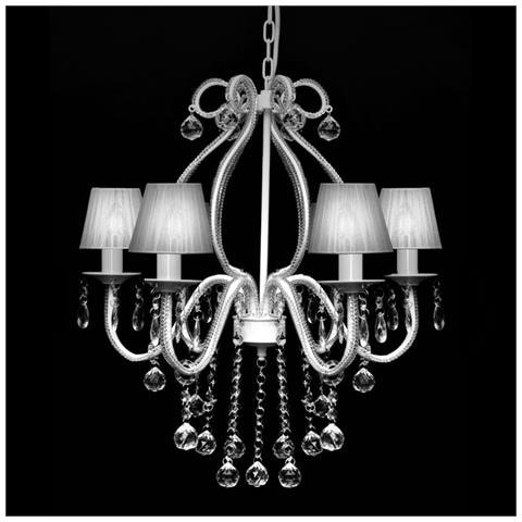 Lampadario Vetro 2300 Cristalli, 6 Luci, A Sospensione - Foto 1