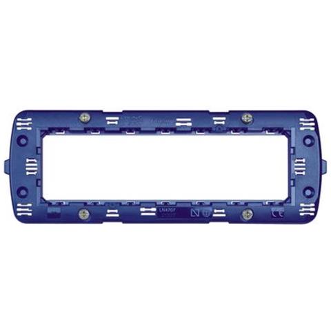 Bticino - Supporto Per Placche Tonde/quadre 7 Moduli - Fissaggio Con Viti - Colore Blu - Foto 8