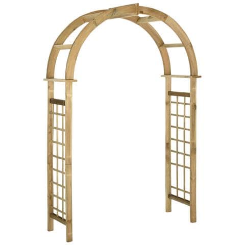 Arco a Traliccio in Legno di Pino Impregnato Verde - Foto 1
