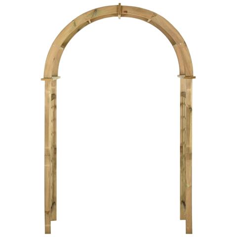 Arco a Traliccio in Legno di Pino Impregnato Verde - Foto 6