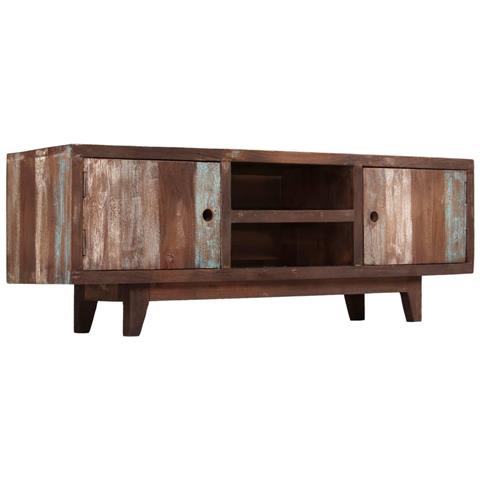 Mobile Porta Tv In Legno Di Acacia Stile Vintage 118x30x40 Cm - Foto 2