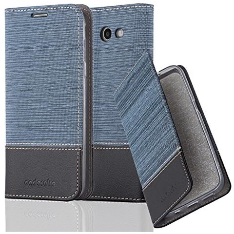 Custodia Compatibile Con Samsung Galaxy J5 2017 (us Version) In Blu Scuro Nero - Coperchio Protettiva Con Chiusura Magnetica, Funzione Stand E Tasca Per Le Carte - Foto 1