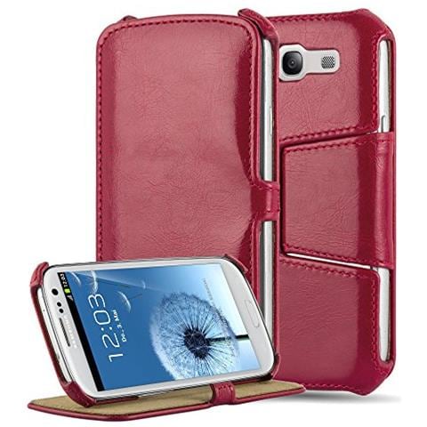 Custodia Compatibile Con Samsung Galaxy S3 / S3 Neo In Rosso Passione - Coperchio Protettivo Senza Chiusura Magnetica Con Funzione Stand E Supporto Per Gli Angoli - Foto 1