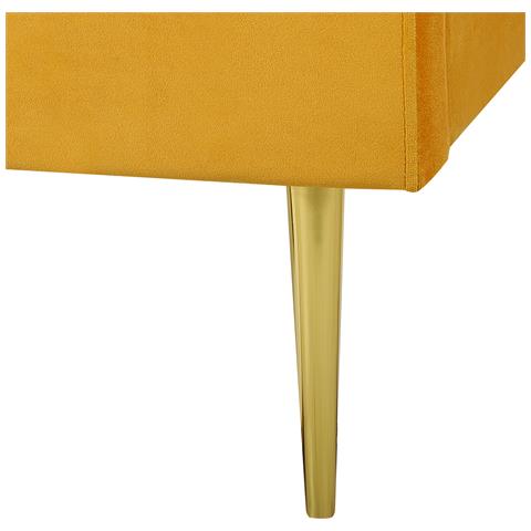 Letto Matrimoniale In Velluto Giallo 180x200cm Flayat - Foto 17