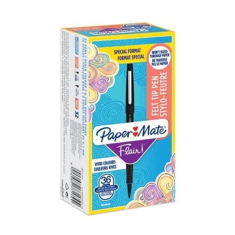 Penne Punta Fibra Flair / nylon M 1,1 Mm Nero Special Pack 36 Pezzi - 2077174 - Foto 1