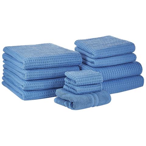 Set Di 11 Asciugamani In Cotone Blu Areora - Foto 14