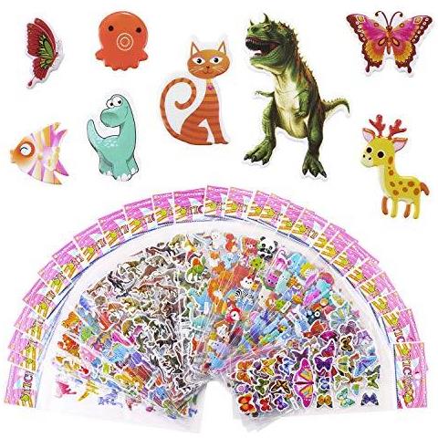 Animali Gonfi Adesivi Per I Bambini 52 Fogli 3d Stickers Pack Per I Bambini Sopra I 1100 Adesivi Per Ragazze Dei Ragazzi E Bambino Compresi Dinosaur Animali Farfalla Ocean Life - Foto 1
