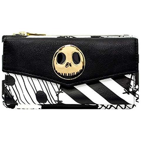 Nightmare Before Christmas Patchwork Nero Della Moneta E Della Frizione Della Carta Borsa - Foto 2